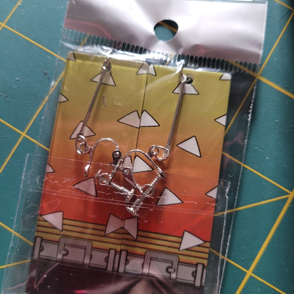 Zenitsu Demon Slayer earrings for non pierced ears
